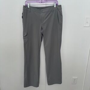 Eddie Bauer Women's Gray Fleece Lined Pants Pockets Utility Performance Size 8